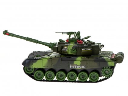 RC Veľký vojnový tank 9995 veľký 2,4 GHz zelený