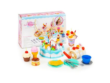 Narodeninový hrací set: krájateľný tort 76 dielov