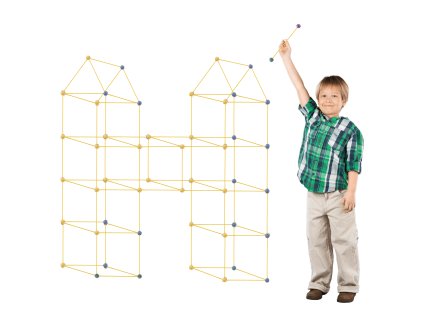 Klocki konstrukcyjne rurki slomki patyczki baza namiot domek 75el 108002(2)