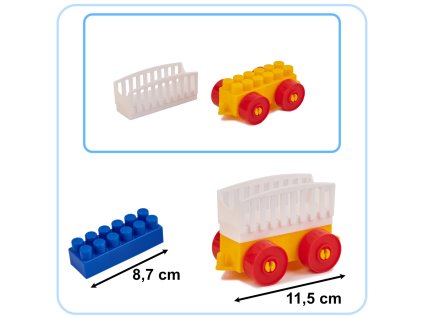Stavebnica DIPLO Blocks 3 pre deti z plastu 107el.