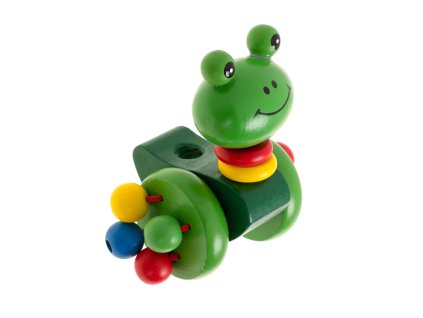 Pchacz na kiju zabka spacerowa drewniana 93384(1)