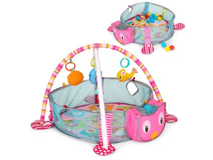 Veľká edukačná podložka 3v1 ohrádka 30 loptičiek 0+ ECOTOYS