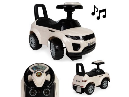 Detské autíčko pushback znie bielo