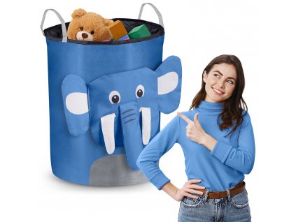 Košík na hračky Nukido - modrý slon