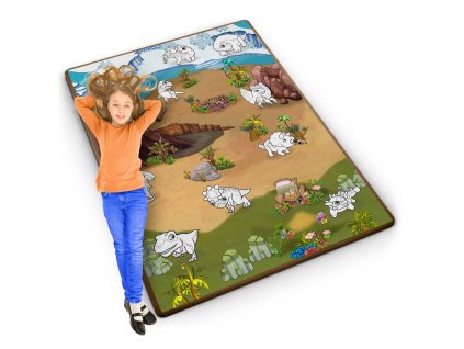 Rolovaná penová podložka na vyfarbovanie 120 x 90 x 0,3 cm Ricokids RK-344