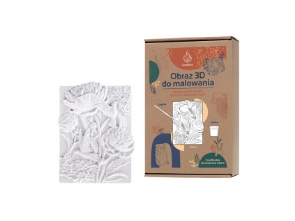 CANDELLANA Kolorowanka gipsowa obraz3D kwiaty peon 136649