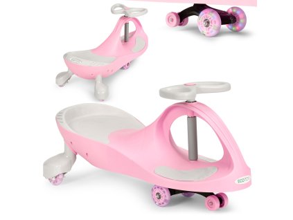 Gravitačné vozidlo pre deti LED kolesá ružové ECOTOYS