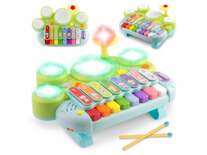 Vzdelávacia hračka cimbal, xylofón a bicie RK-751 Ricokids