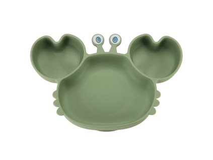 Naczynia silikonowe dla dzieci krab zestaw 19 elementow zielony 160717