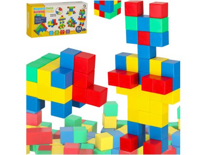 Klocki magnetyczne szescienne 64 el 163921