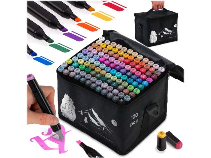 markery alkoholowe z torba 12 48274