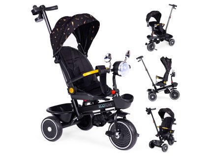 Detská trojkolka s otočným sedadlom čierna ECOTOYS