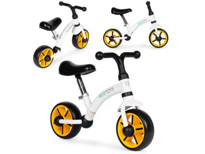 Detský krosový bicykel s nastavením sedla EVA kolies biely ECOTOYS