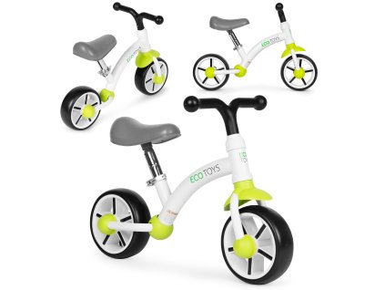 Detský krosový bicykel s nastavením sedla EVA kolies zelený ECOTOYS