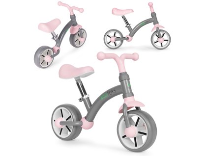 Detský krosový bicykel s kolieskami EVA s nastavením sedla sivý ECOTOYS