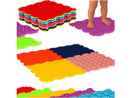 Mata sensoryczne puzzle montessori do masazu stop 8 elementow 171912