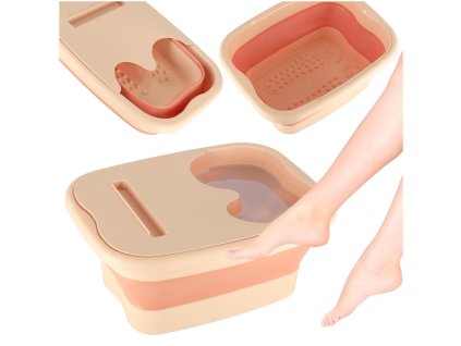 Miska do masazu mycia stop nog silikonowa skladana wiadro z wypustkami 173163