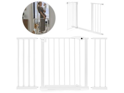 Nastaviteľná bezpečnostná bránka 74-132 cm biela ECOTOYS