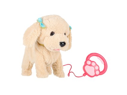 Piesek interaktywny na smyczy szczeka chodzi rusza ogonem Pudel 175353