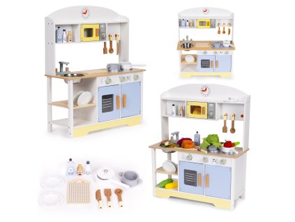 Detská kuchynka rúra práčka mikrovlnná rúra 12 príslušenstvo ECOTOYS