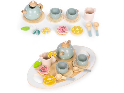 Drevený čajový set 14 dielov ECOTOYS