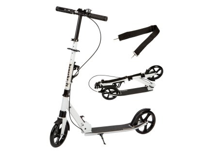 Mestská kolobežka pre deti a mládež skladacia nastaviteľná výška 95-105 cm kolesá 200 mm držiak na fľašu