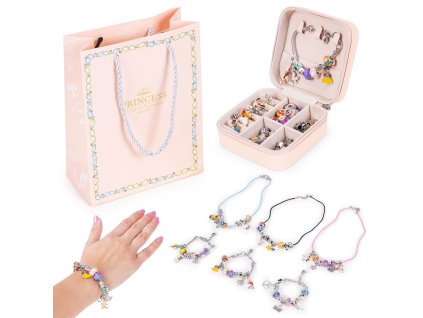 Detská sada na tvorbu šperkov 66 ks s organizérom