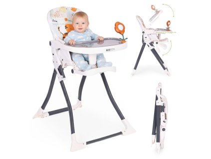 Skladacie jedálenské kresielko ECOTOYS s hračkami (6–36 m)