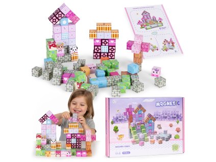 Magnetické stavebné kocky 113 dielov – pre deti od 3 rokov