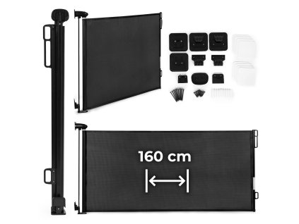 Zvinovacia bezpečnostná bránka ECOTOYS 160 cm čierna