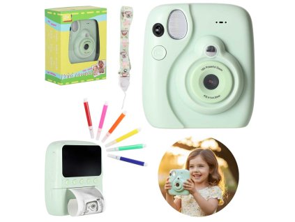 Aparat fotograficzny cyfrowy natychmiastowy 16x 128GB wklady mazaki zielony 180643