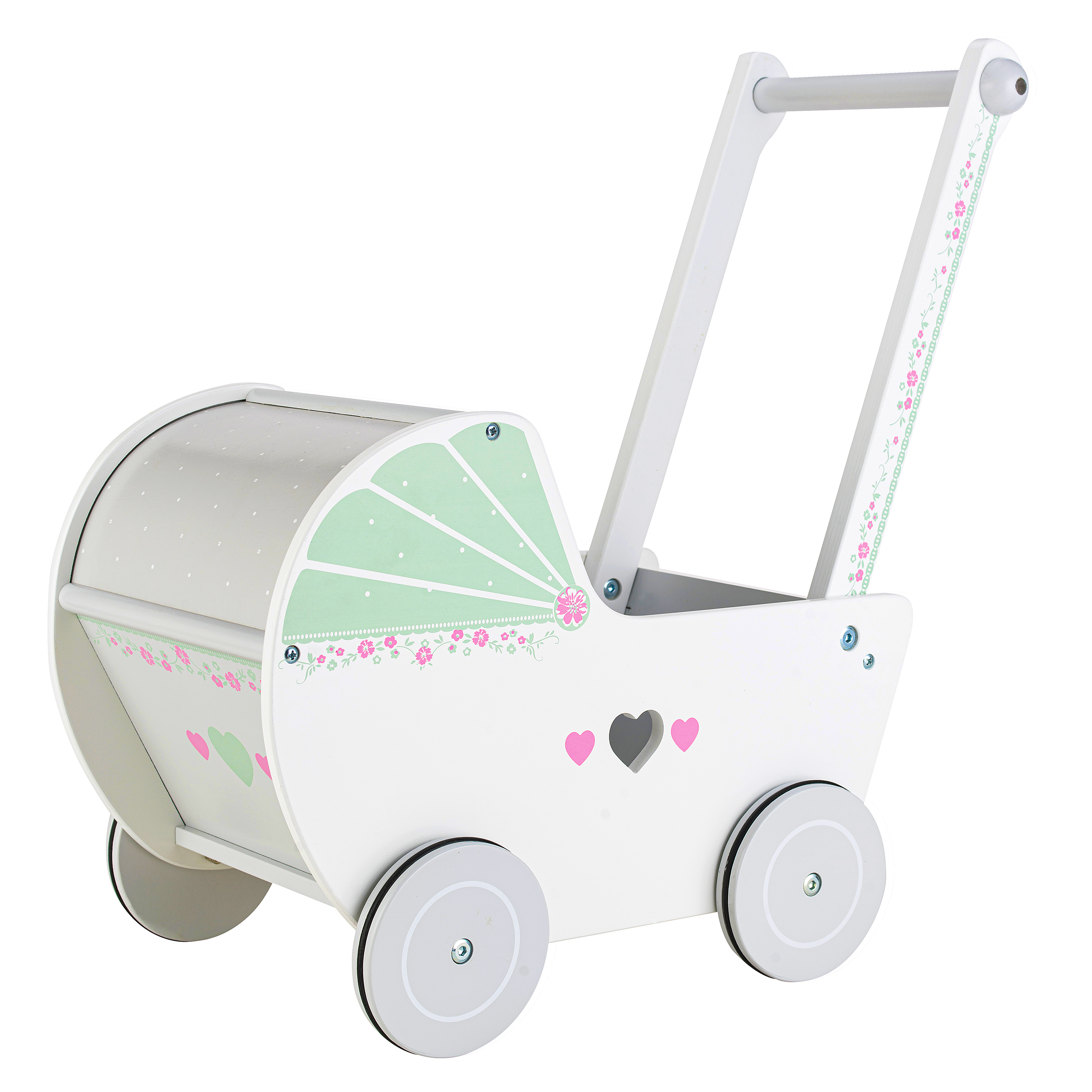 Drevené chodítko pre bábiky ECOTOYS