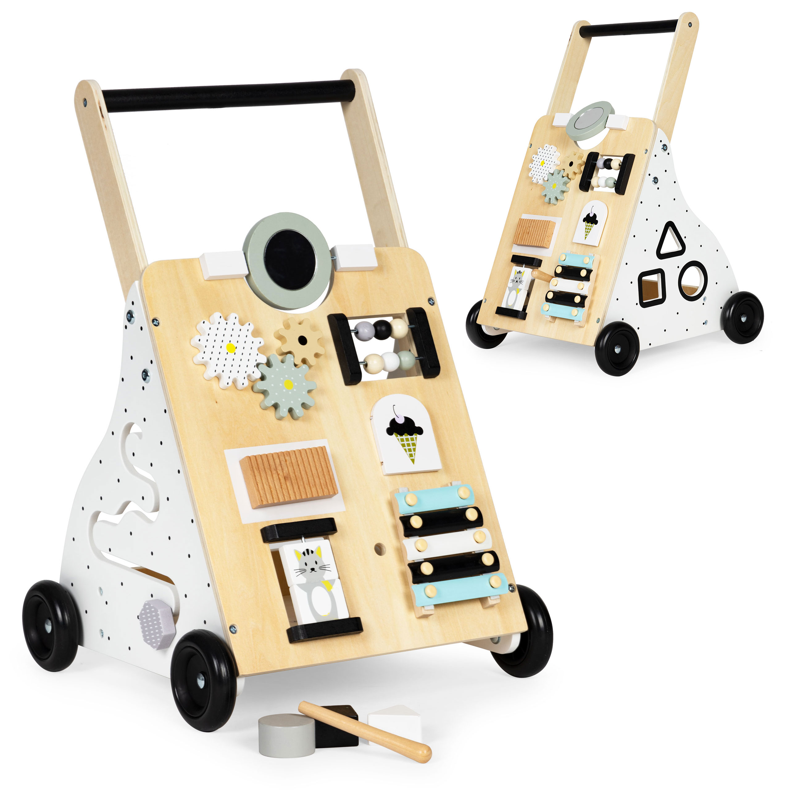 ECOTOYS drevené chodítko pre deti