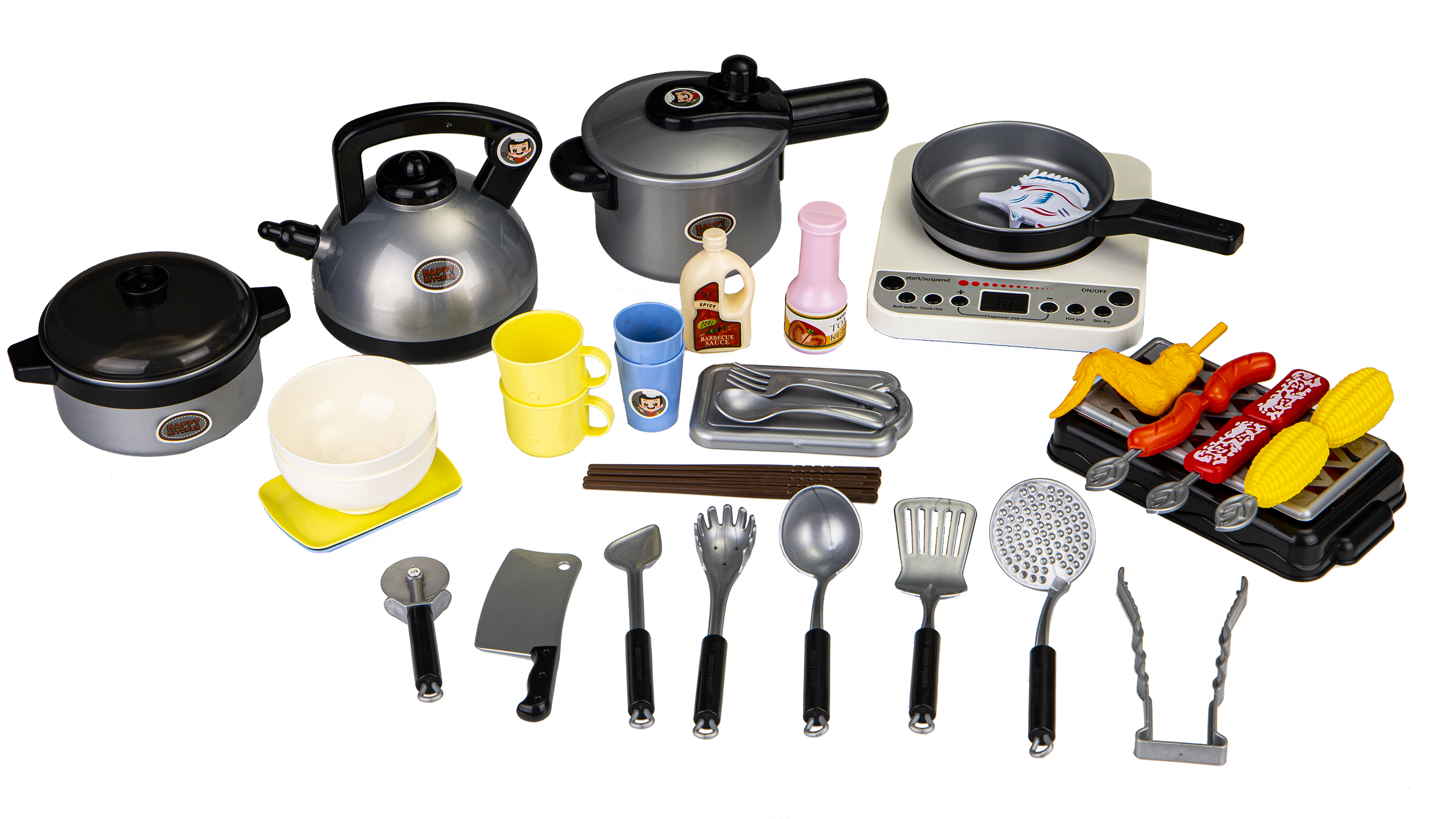 Detský hrací gril a kuchynka 40 dielov so svetlom a zvukom