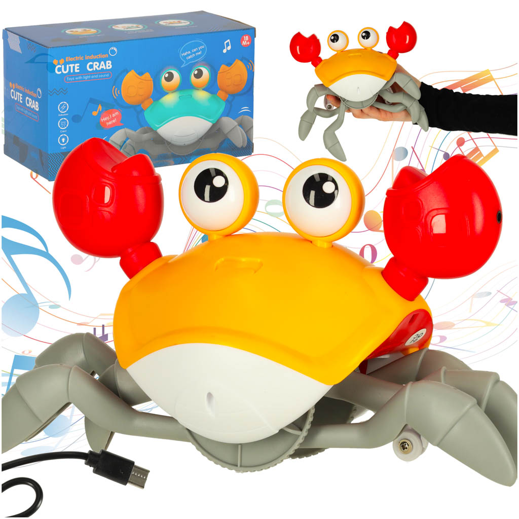 Interaktívny krab so zvukom žltá