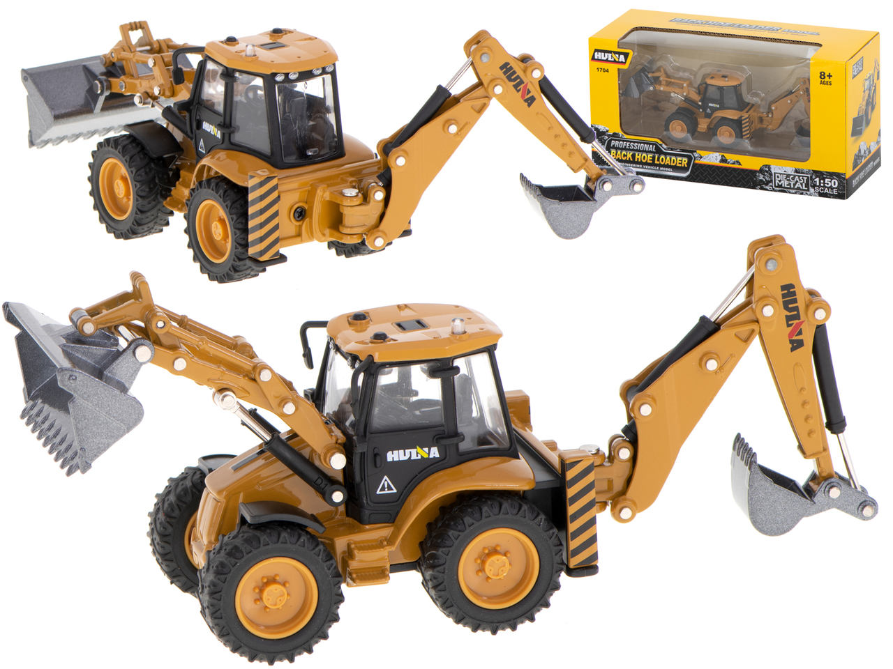 Nakladač buldozér s lyžicou Die-Cast kovový model H-toys 1704 1:50