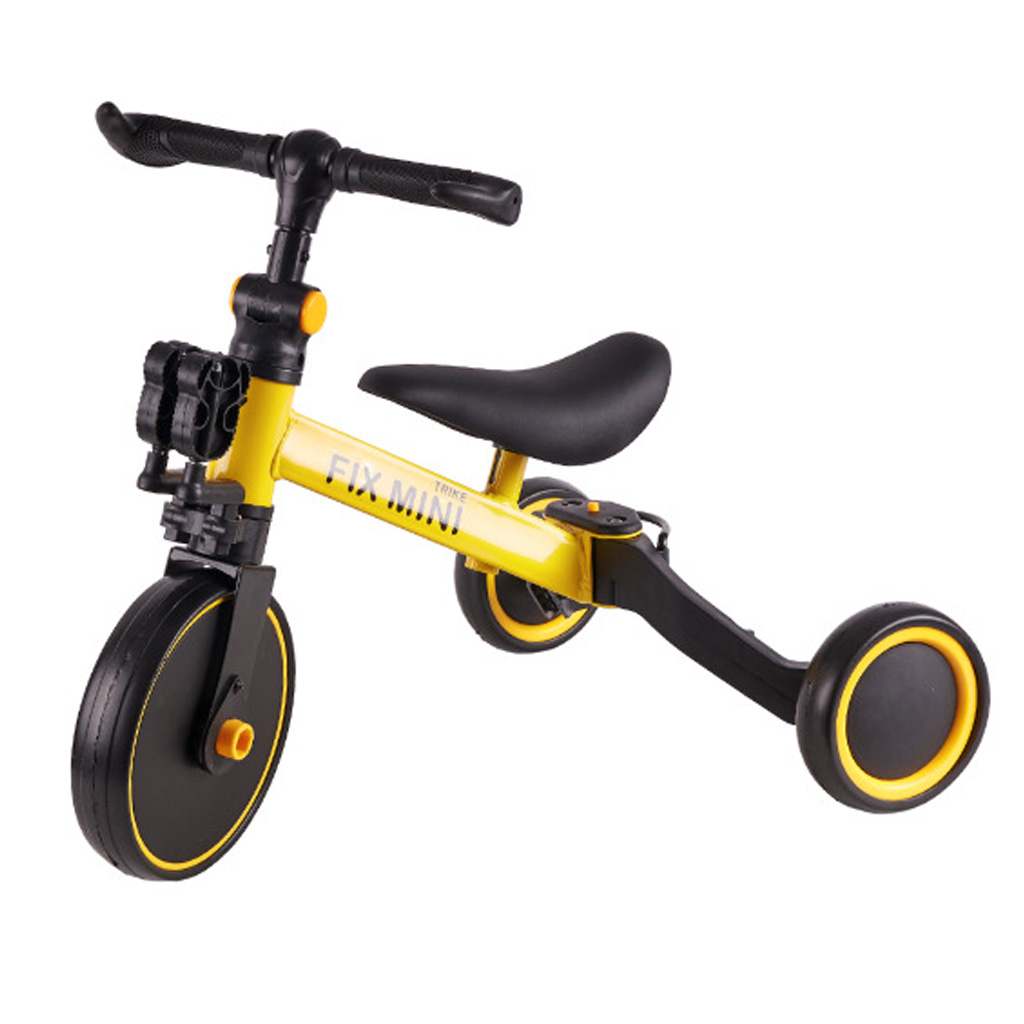 Trojkolka Fix Mini bežecká trojkolka 3v1 s pedálmi žltá