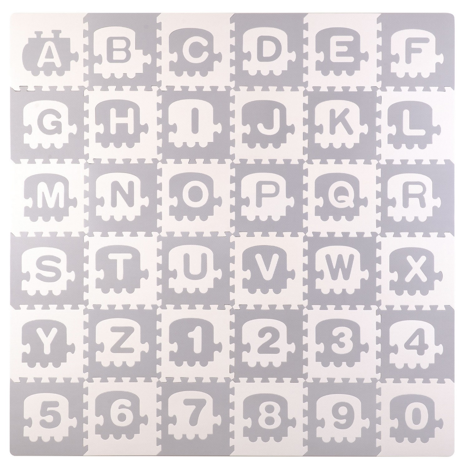 Veľká penová podložka, puzzle, vláčik, písmená 36 ks