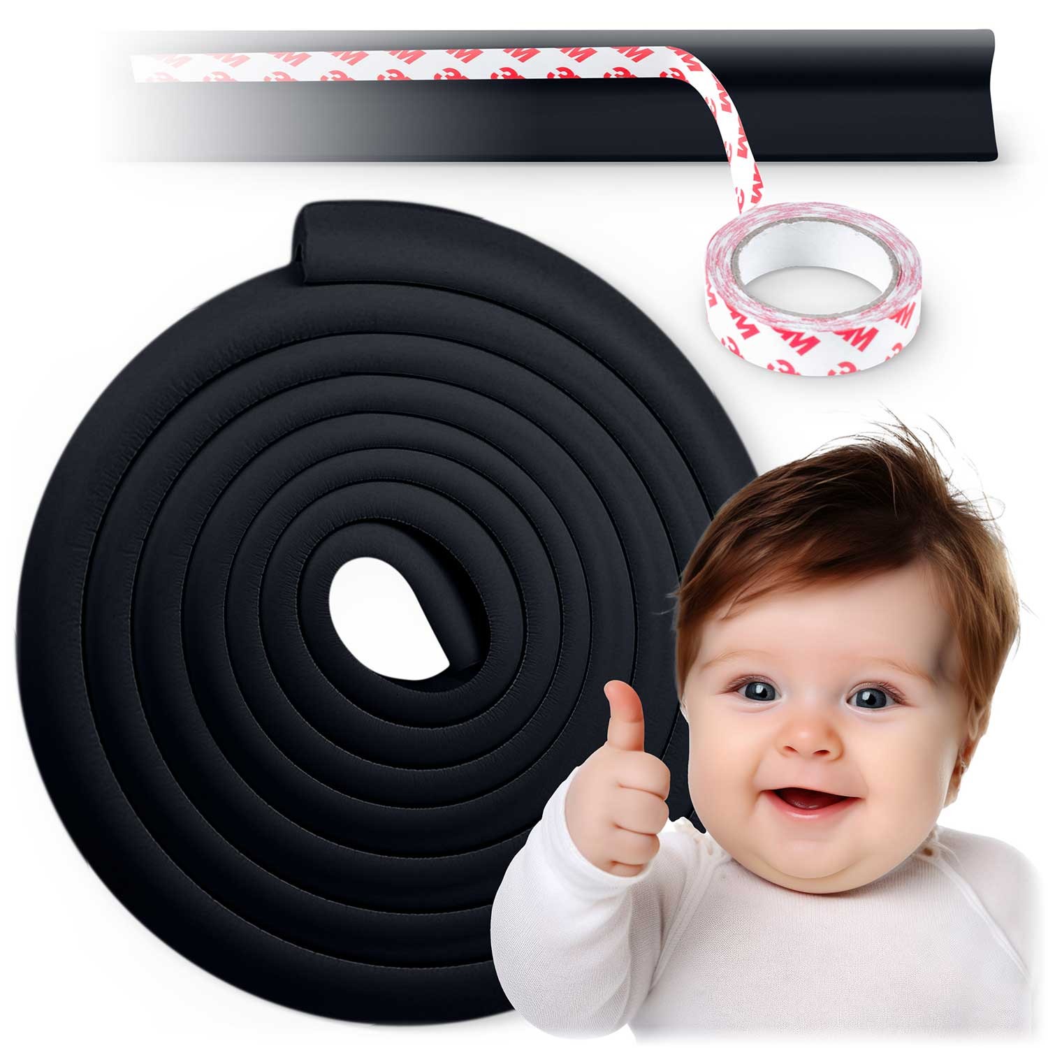 Ricokids bezpečnostná penová páska 798711 čierna 6 m