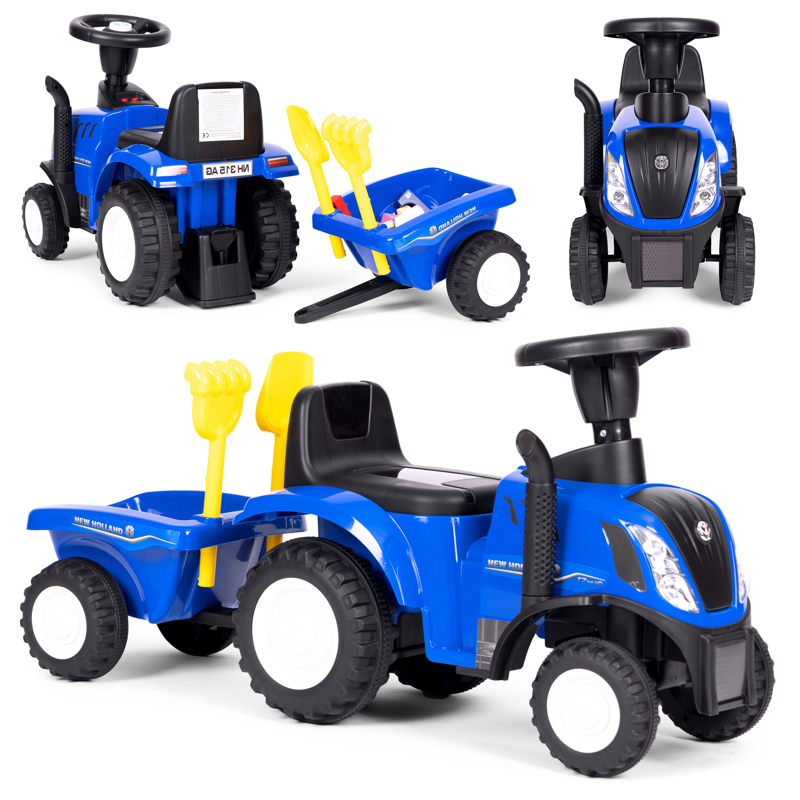 Detský traktor New Holland s prívesom a zvukmi