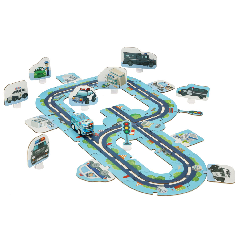 Policajná autodráha puzzle 47 el.