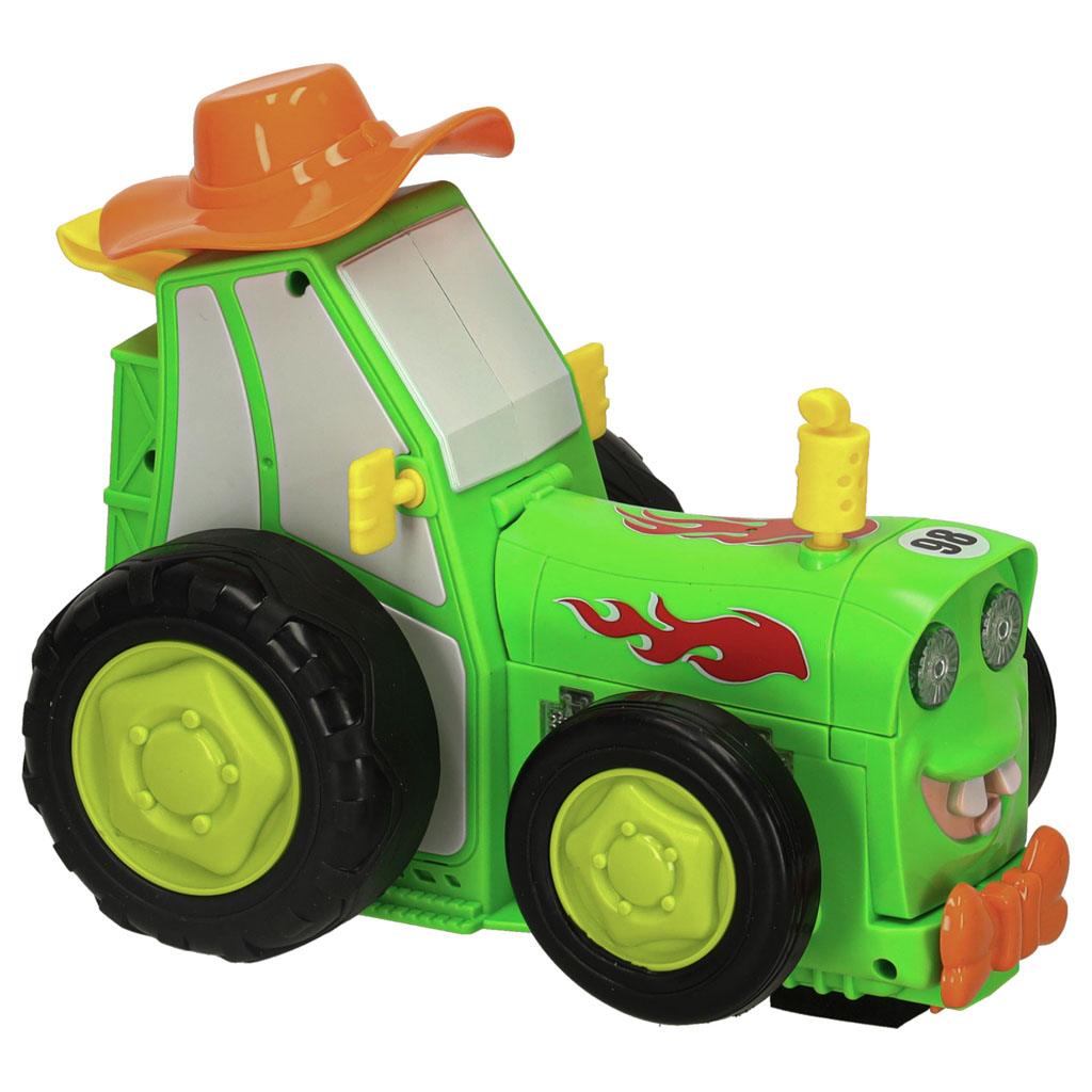Traktor RC traktor skákanie tancovanie zvuk zelená