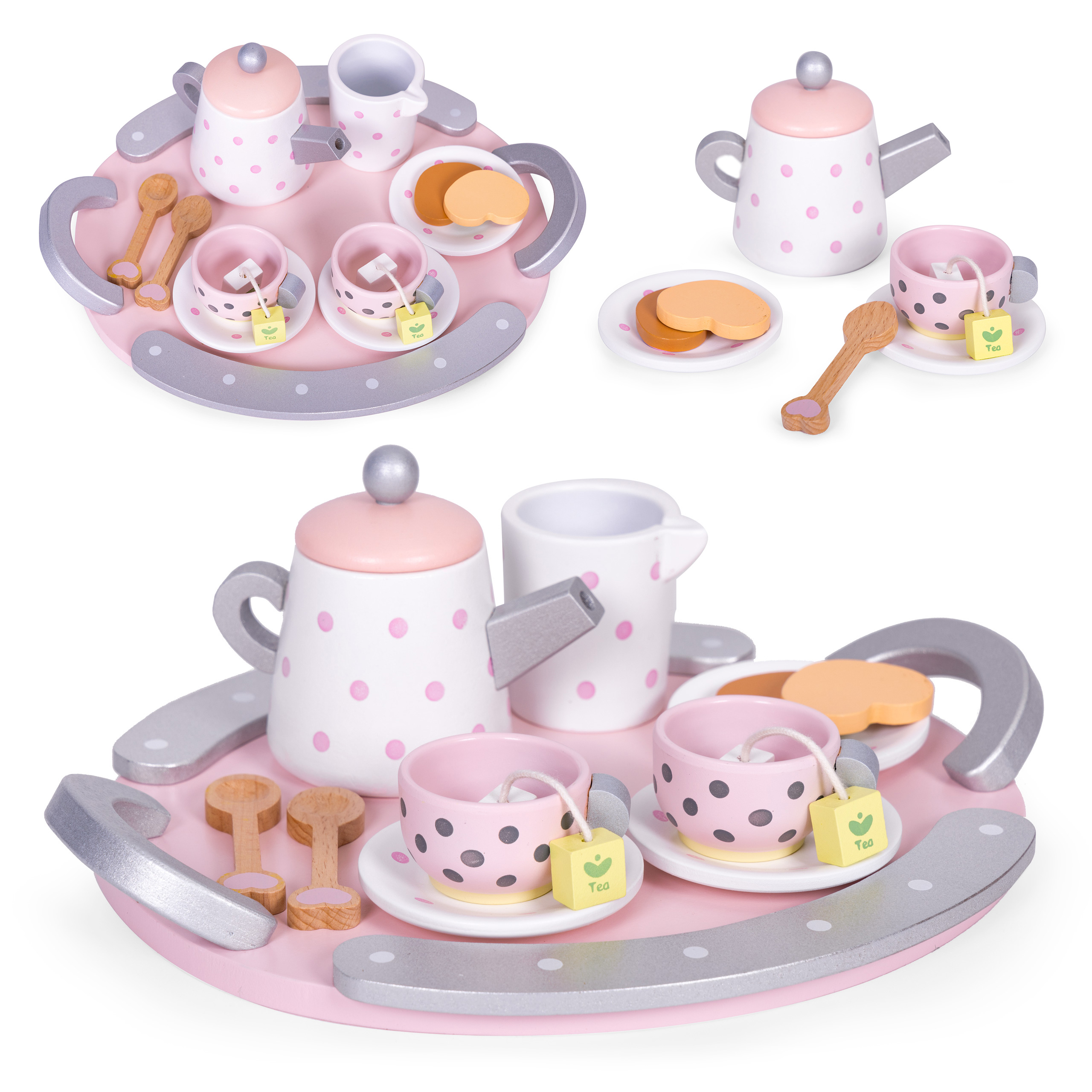 Drevený čajový set 15 dielov – ECOTOYS