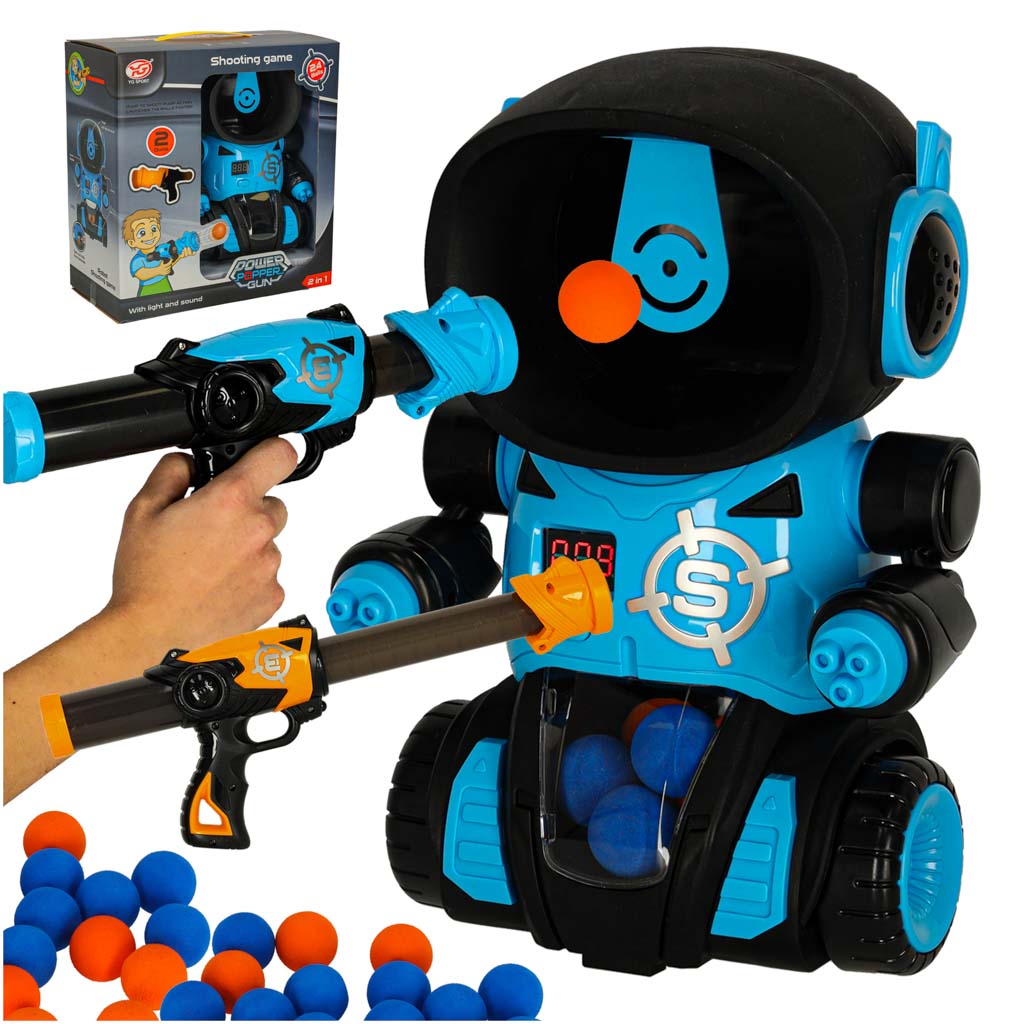 Hladný robot cieľ streľba arkádová hra set zbraň + gule