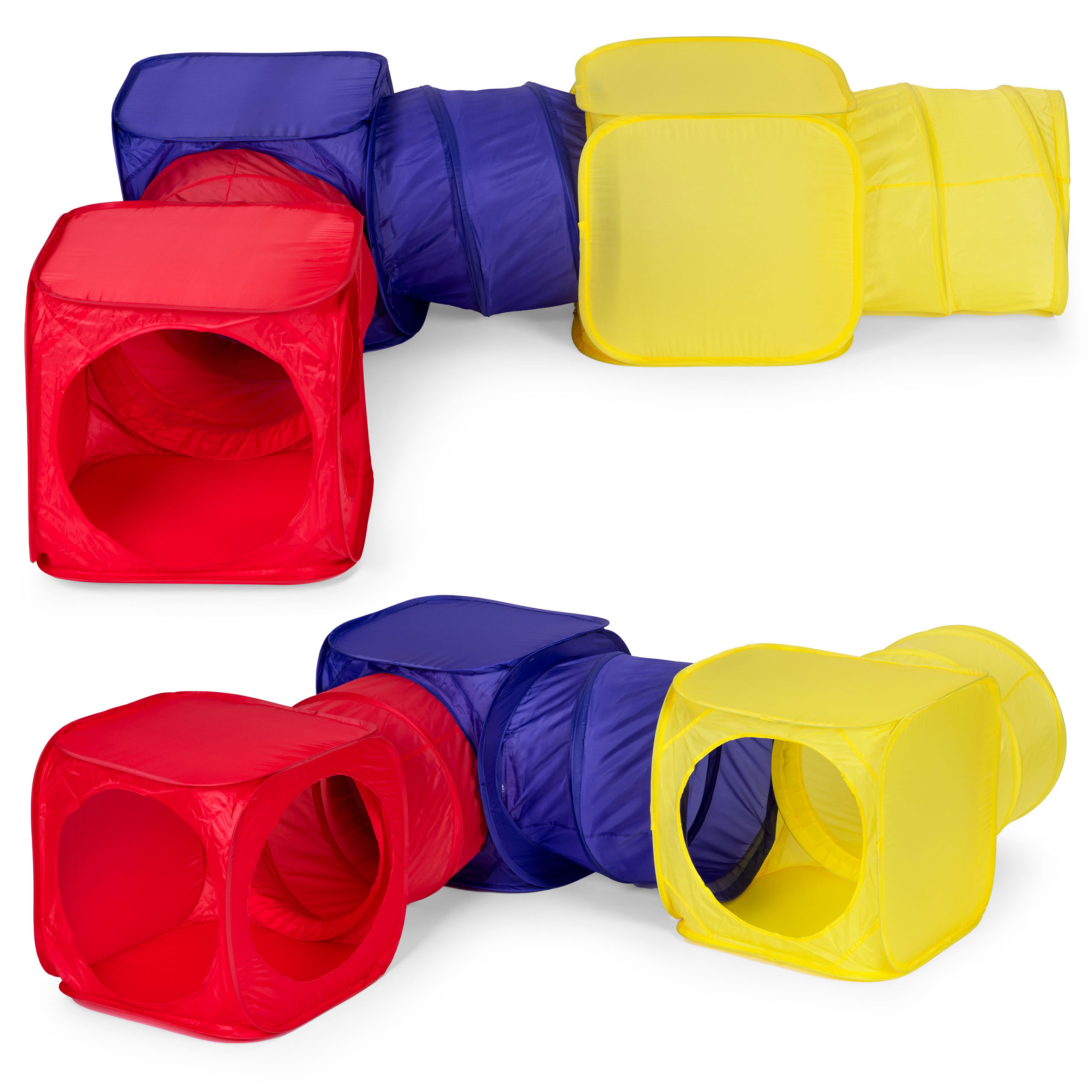 IPLAY: samorozkladací detský set 3 stany + 3 tunely