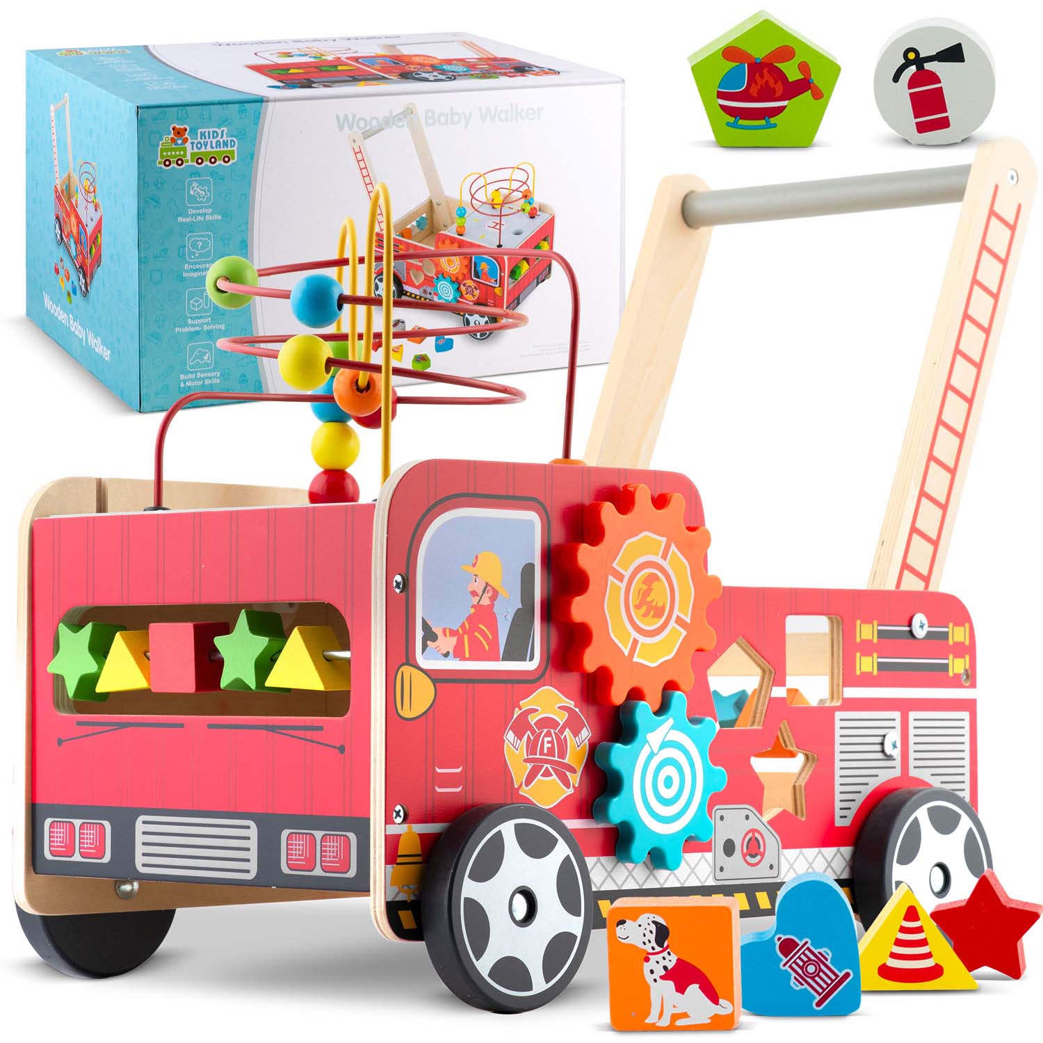 Drevené chodítko hasičské RK-873 Ricokids