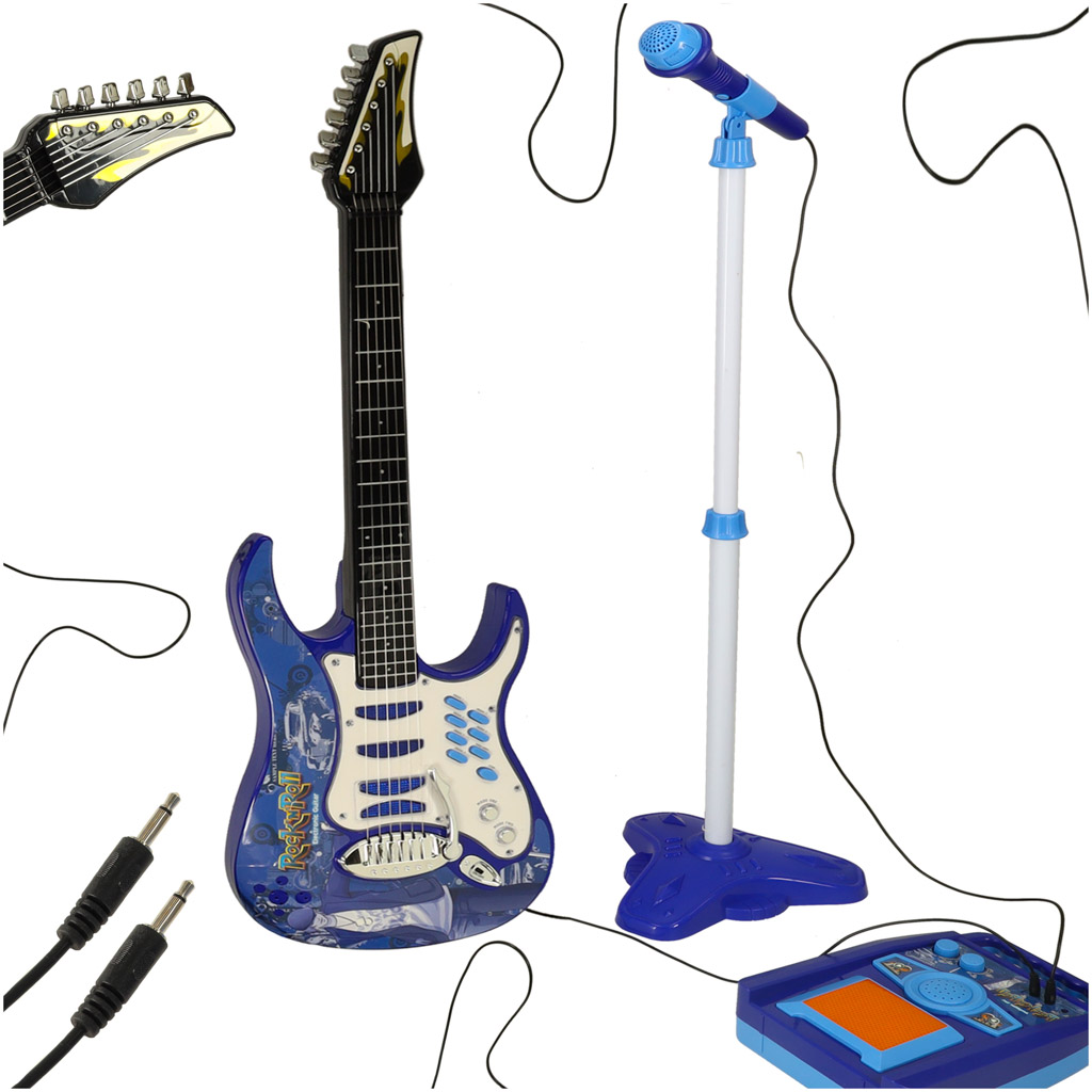 Elektrická gitara modrá IMPORT