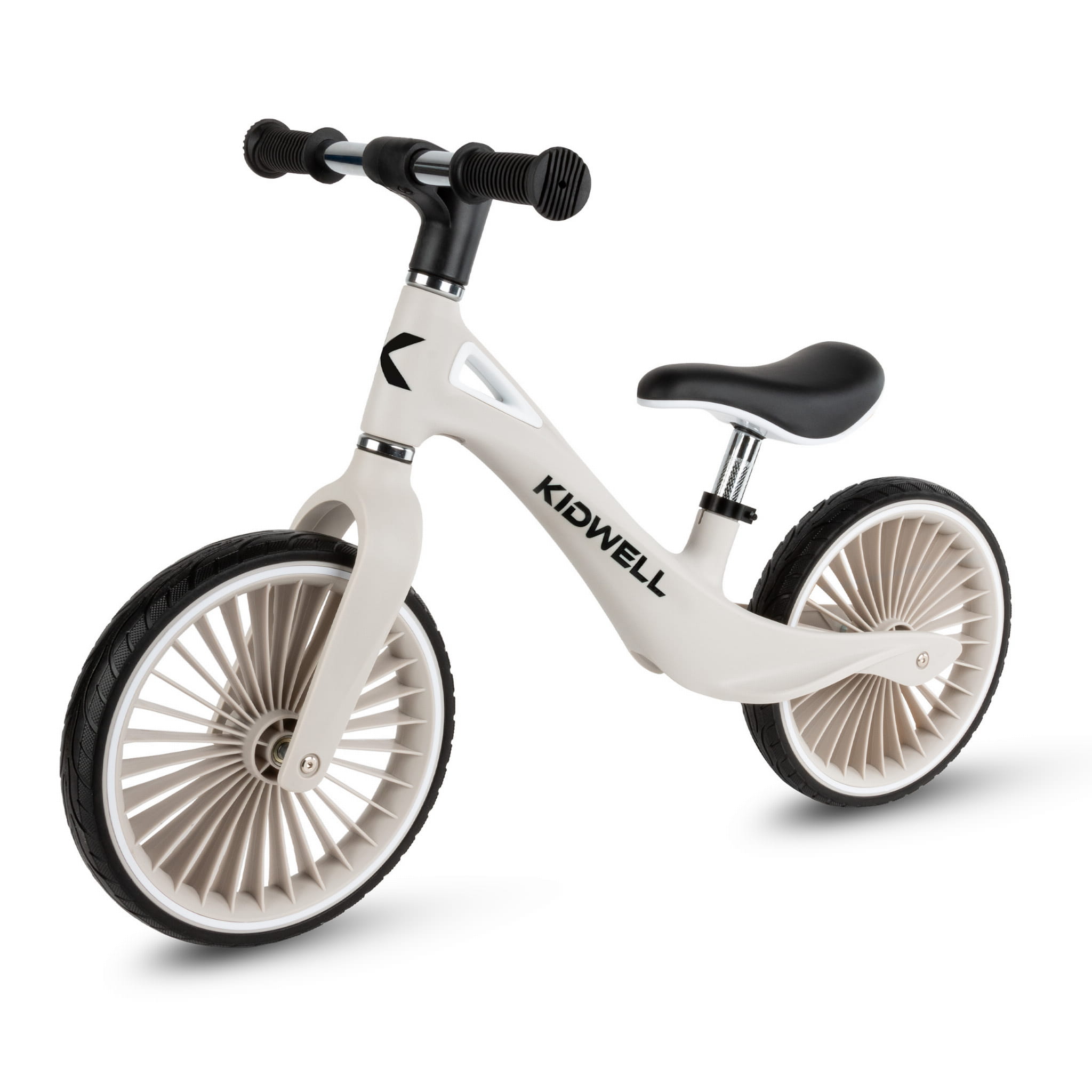 Kidwell NIX detský balančný bicykel – ľahký nylonový rám, PU kolesá 29 cm (sivý)