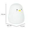 Lampka nocna dla dzieci silikonowa LED biala pingwinek 143911
