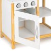 Drevená detská kuchynka s rúrou + príslušenstvo ECOTOYS